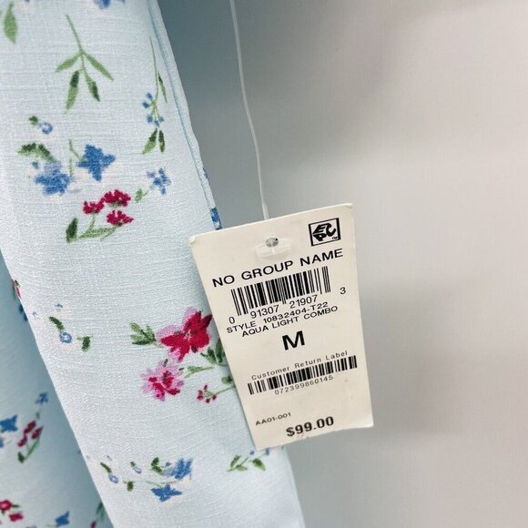 Bar III Womens Medium Floral Printed Smocked Convertible Mini Dress in Blue $99 - Picture 9 of 10